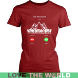 THE MOUNTAINS IS CALLING T-SHIRT P3 - the-mountains-is-calling-t-shirt-p3-district-womens-red-xs-shirts-1sttheworld_988
