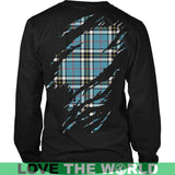 Thomson Blue Tartan Shirt Or Tartan Hoodie In Me TH8 - thomson-blue-in-me-t-shirt-w8-shirts-1sttheworld_1_154