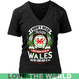 TO GO TO WALES HM1 - to-go-wales-hm1-district-womens-v-neck-black-s-t-shirts-1sttheworld_641