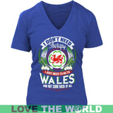 TO GO TO WALES HM1 - to-go-wales-hm1-district-womens-v-neck-royal-blue-s-t-shirts-1sttheworld_703
