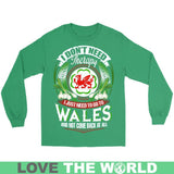TO GO TO WALES HM1 - to-go-wales-hm1-gildan-long-sleeve-tee-kelly-green-s-t-shirts-1sttheworld_297