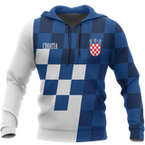 Croatia Coat Of Arms Hoodie Blue Version A02 - truoc_vs2
