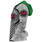Wales Hoodie - Celtic Cross Welsh Dragon K4 - wales-celtic-hoodie-cross4