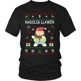 WALES CHRISTMAS T-SHIRT P1 - wales-christmas-t-shirt-p1-district-unisex-black-s-shirts-1sttheworld_874