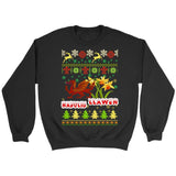Wales Christmas T-Shirt - BN04 - wales-christmas-t-shirts-hm1-crewneck-sweatshirt-black-s-1sttheworld_583