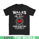 WALES STOLE MY HEART T-SHIRTS N1 - wales-stole-my-heart-t-shirts-n1-gildan-womens-shirt-black-s-1sttheworld_661