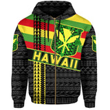 Hawaii Polynesian Tribal Tattoo Kanaka Maoli Flag Zip Up Hoodie K4 - zip-hoodie-kanaka